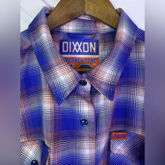 Dixxon The Great One Flannel Wayne Gretzky Tribute Blue Orange Women's Size XL - Picture 6 of 14